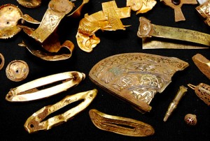 Exquisitely crafted gem-encrusted pieces from the 7th century Anglo-Saxon kingdom of Mercia were recently discovered.   